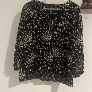Black Floral Blouse